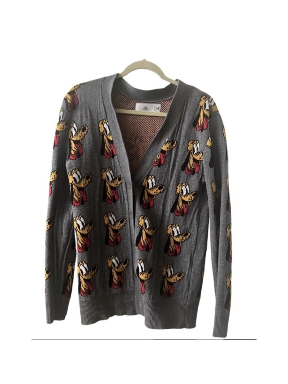 Disney Pluto Grey Knit Cardigan S